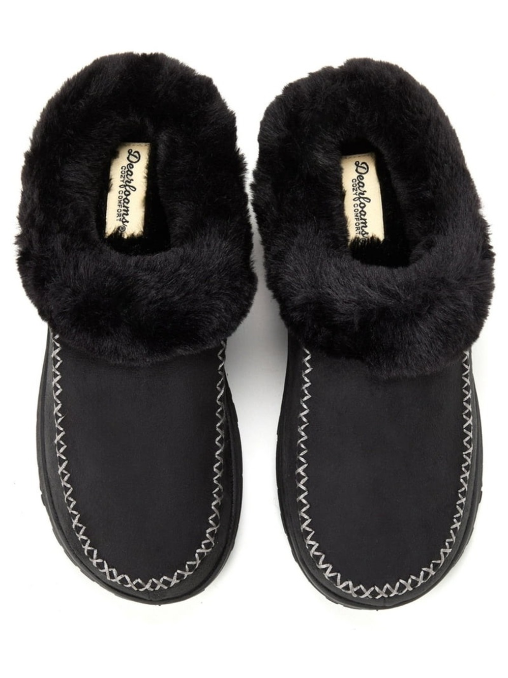 Dearfoams Cozy Comfort Women's Moc Toe Clog Slippers size 7-8